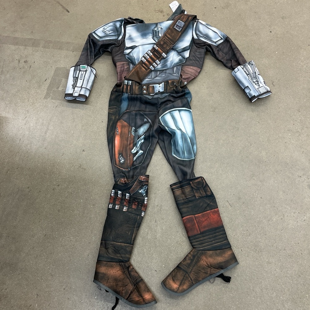 Star Wars Mandalorian Kids Costume - Silver and Brown